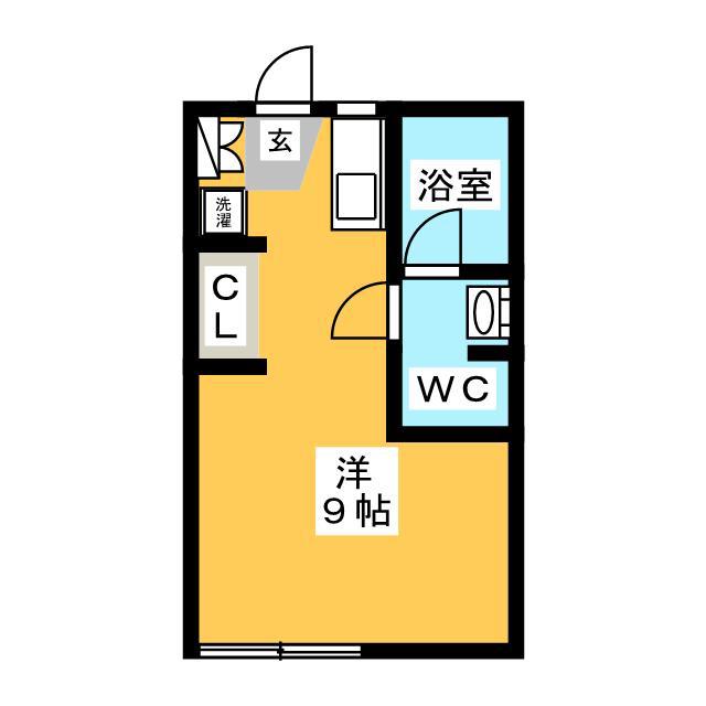 コーポムトウ(ワンルーム/1階)の間取り写真