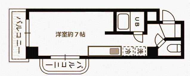 府中分梅町マンション(ワンルーム/3階)の間取り写真
