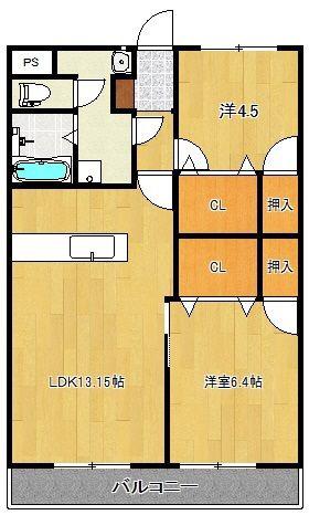 ニューライフ84(2LDK/3階)の間取り写真
