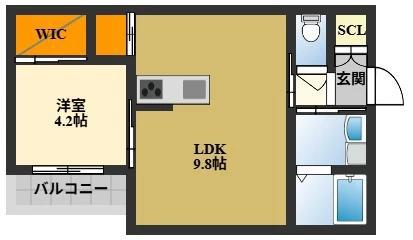 北花田アパート(1LDK/2階)の間取り写真