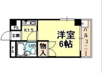 アクティ甲南(1K/3階)の間取り写真