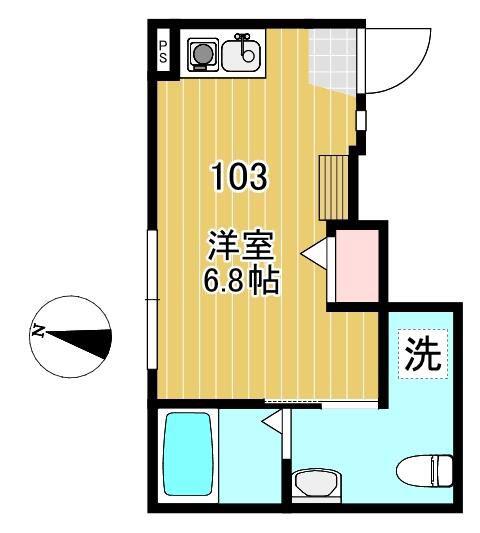 石神井台BASE(ワンルーム/1階)の間取り写真