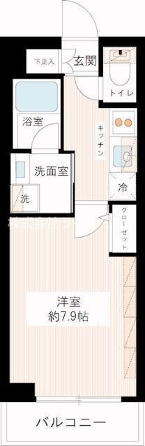 MAXIV王子RICOTT(1K/4階)の間取り写真