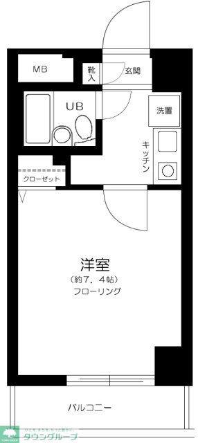 エクセリア阿佐ヶ谷(1K/4階)の間取り写真