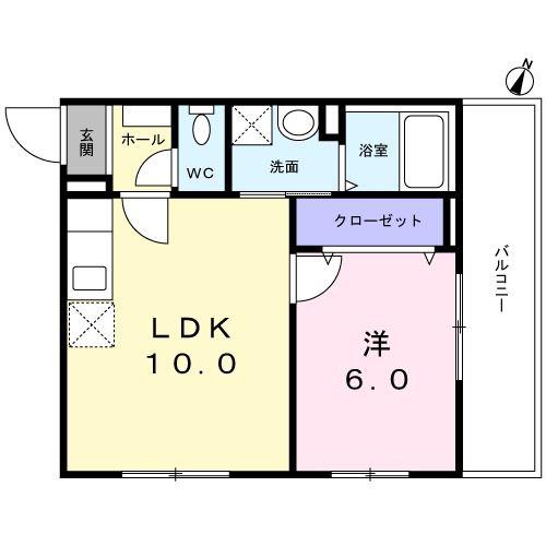 グリーンアース(1LDK/3階)の間取り写真