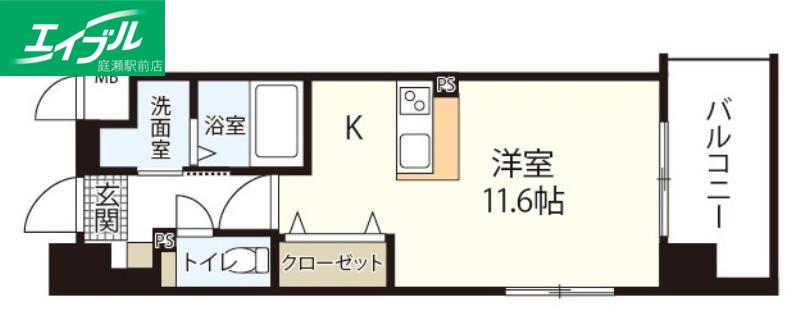 マーガレットテラス(ワンルーム/5階)の間取り写真