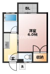 PLANETCORE片淵A(1K/1階)の間取り写真