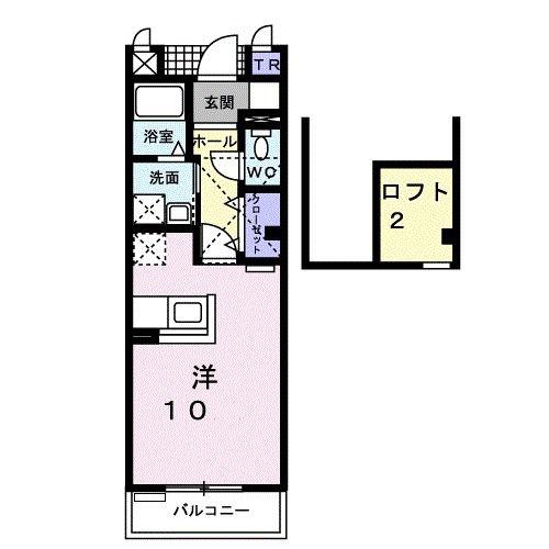 メゾンフレシール(ワンルーム/3階)の間取り写真