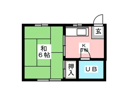 コーポロイヤル(1K/1階)の間取り写真