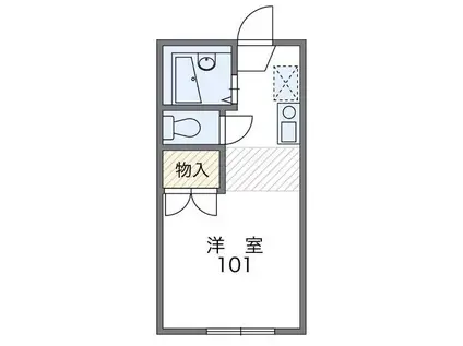 レオパレスシャルム(1K/2階)の間取り写真