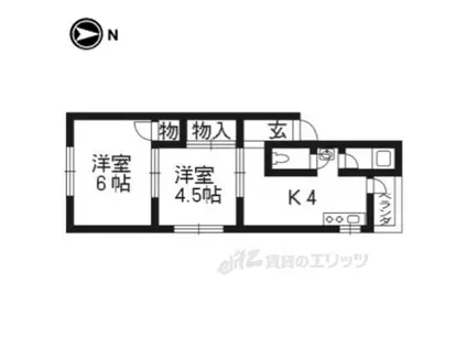 紫竹マンション(2K/3階)の間取り写真