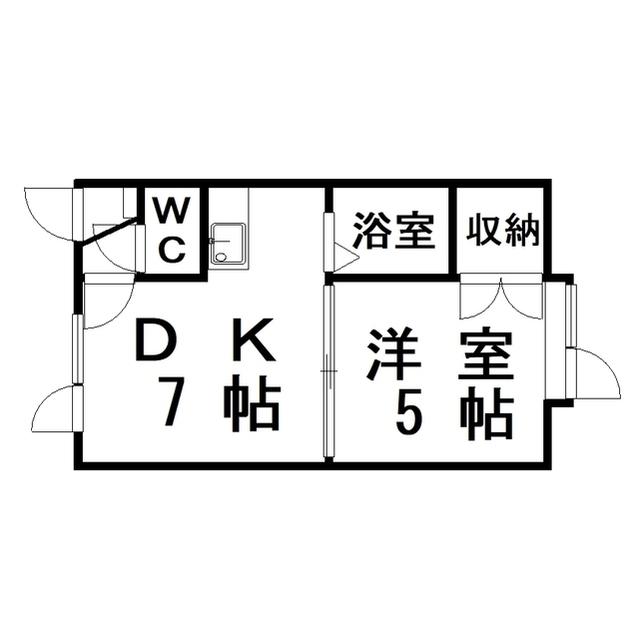 ノース AVENUE SEIRIN(1DK/2階)の間取り写真