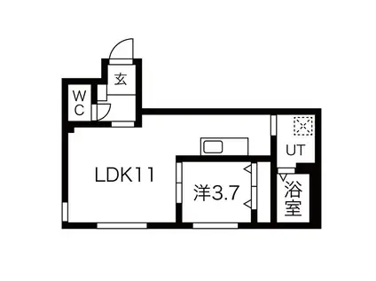 ブラン琴似(1LDK/5階)の間取り写真