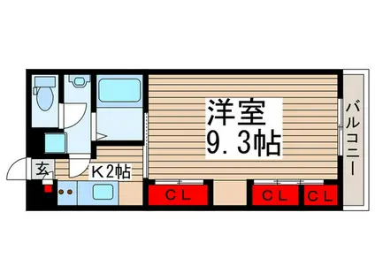 リブリ・カシュタン松戸(1K/2階)の間取り写真