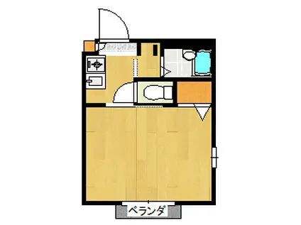 グリーンゲーブルス(1K/1階)の間取り写真