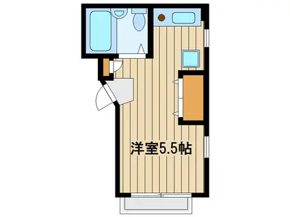 HMビル(ワンルーム/4階)の間取り写真