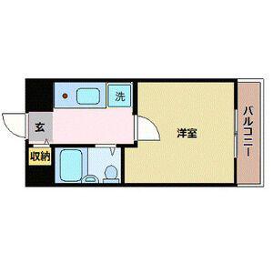 アセンティアビワコ(1K/2階)の間取り写真