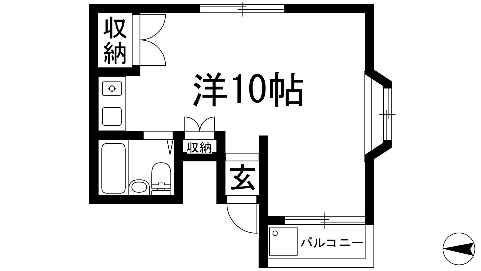 メゾン段上(ワンルーム/3階)の間取り写真