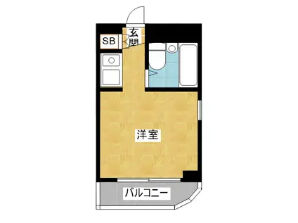 プレスイン日比野(ワンルーム/4階)の間取り写真