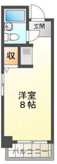 DICE BLDG.大手町I(ワンルーム/2階)の間取り写真