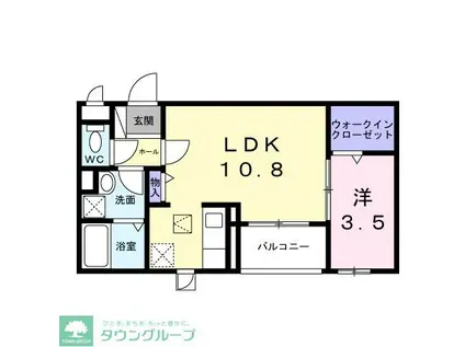 パレ・コンフォール(1LDK/1階)の間取り写真