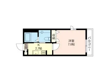 ルーエンハイム(1K/3階)の間取り写真