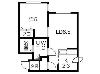 PORTOFINOW18(1LDK/3階)の間取り写真