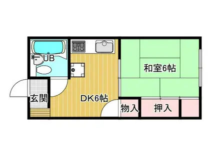 チサンマンション岡山(1K/10階)の間取り写真