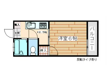 カレッジGATE(1K/1階)の間取り写真