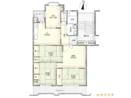 大森台1号棟(4LDK/5階)の間取り写真