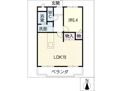 BIG BEN RESIDENSE(1LDK/4階)の間取り写真