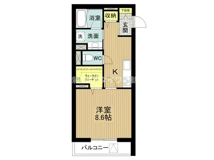 ファイン リガシー(1K/1階)の間取り写真