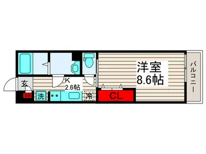 リブリ・グランレーヴ(1K/1階)の間取り写真