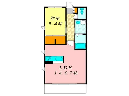 プレミアス柏(1LDK/3階)の間取り写真