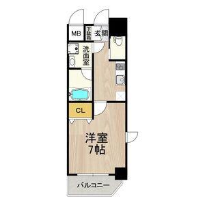 アリビオ江坂垂水町(1K/2階)の間取り写真