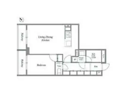 ACPレジデンス新江古田(1LDK/1階)の間取り写真