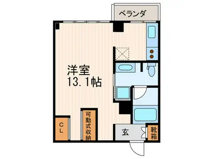 レノバエイシュウ(1K/4階)の間取り写真