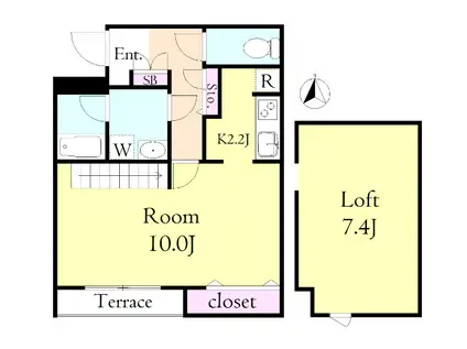 エテルノファミリア(ワンルーム/1階)の間取り写真