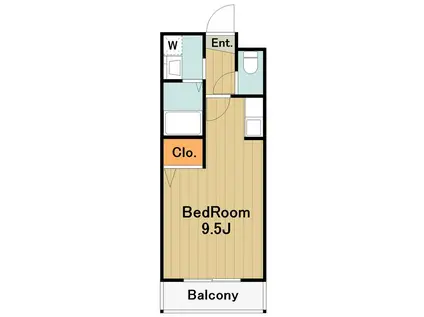 プレヴェン(1K/3階)の間取り写真