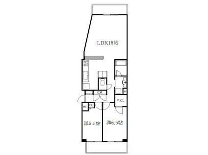 イトーピアたまプラーザ(2LDK/2階)の間取り写真