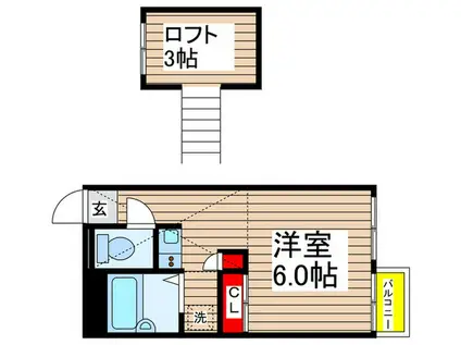 ヴィラ・メテオ(ワンルーム/1階)の間取り写真