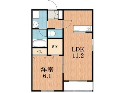 ヘーベルメゾン我孫子(1LDK/1階)の間取り写真