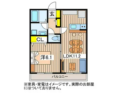ユグドラシル杉田1番館(1LDK/3階)の間取り写真