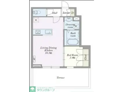 ROELL(1LDK/1階)の間取り写真