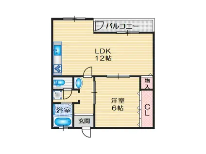 伊丹ビル(2DK/4階)の間取り写真