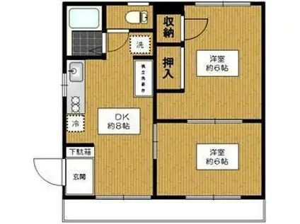 パークユー桜台(2DK/1階)の間取り写真