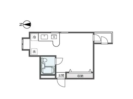 メゾン北嶺(ワンルーム/2階)の間取り写真