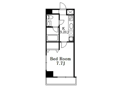 アビタシオン(1K/3階)の間取り写真