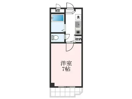 TSサンライズ(1K/3階)の間取り写真