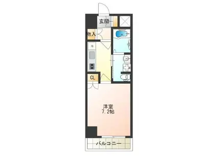 ノエラニー岸里(1K/6階)の間取り写真